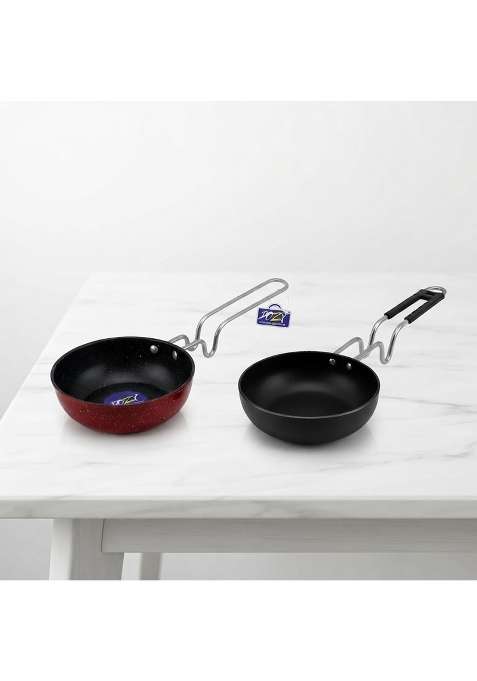 DOZY Combo of 2 Iron Tadka Pan
