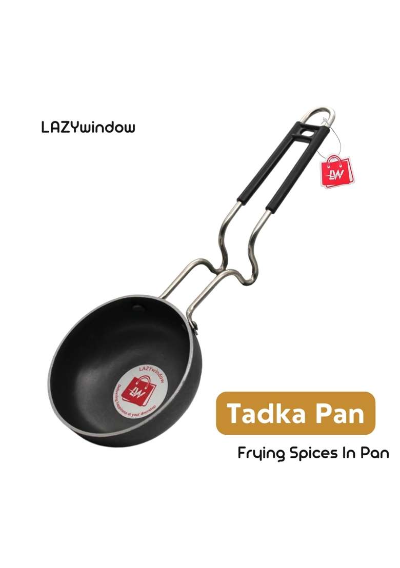 LAZYwindow Iron Tawa Flat Griddle and Tadka Pan Combo | Induction Compatible - Indya
