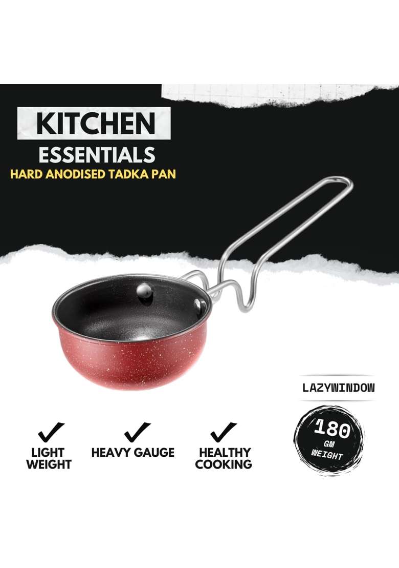 LAZYwindow Nonstick Tadka Pan | 11 cm | 4.3 Inch - Indya