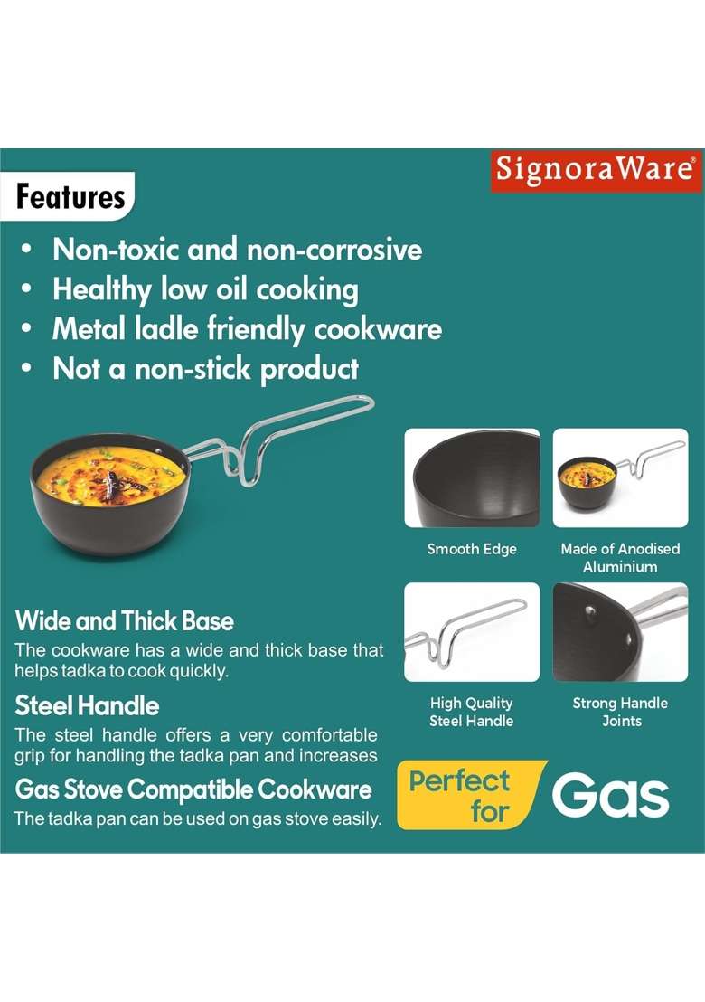 SIGNORA WARE Signoraware Opulent Non Stick Tadkapan | 300 ml | 10.1 fl oz | 10 cm | 3.9 Inch - Indya