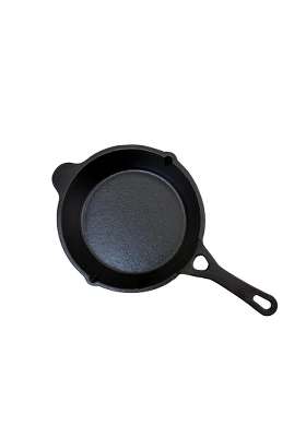 NUTRION Iron Tadka Pan with Wooden Handle | 4 Inch | Non-Toxic | Pre-Seasoned | Non-Stick
