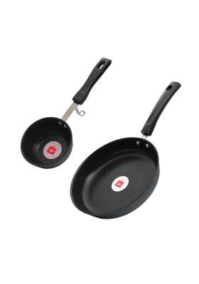 LAZYwindow Nonstick Tadka Pan and Fry Pan Combo
