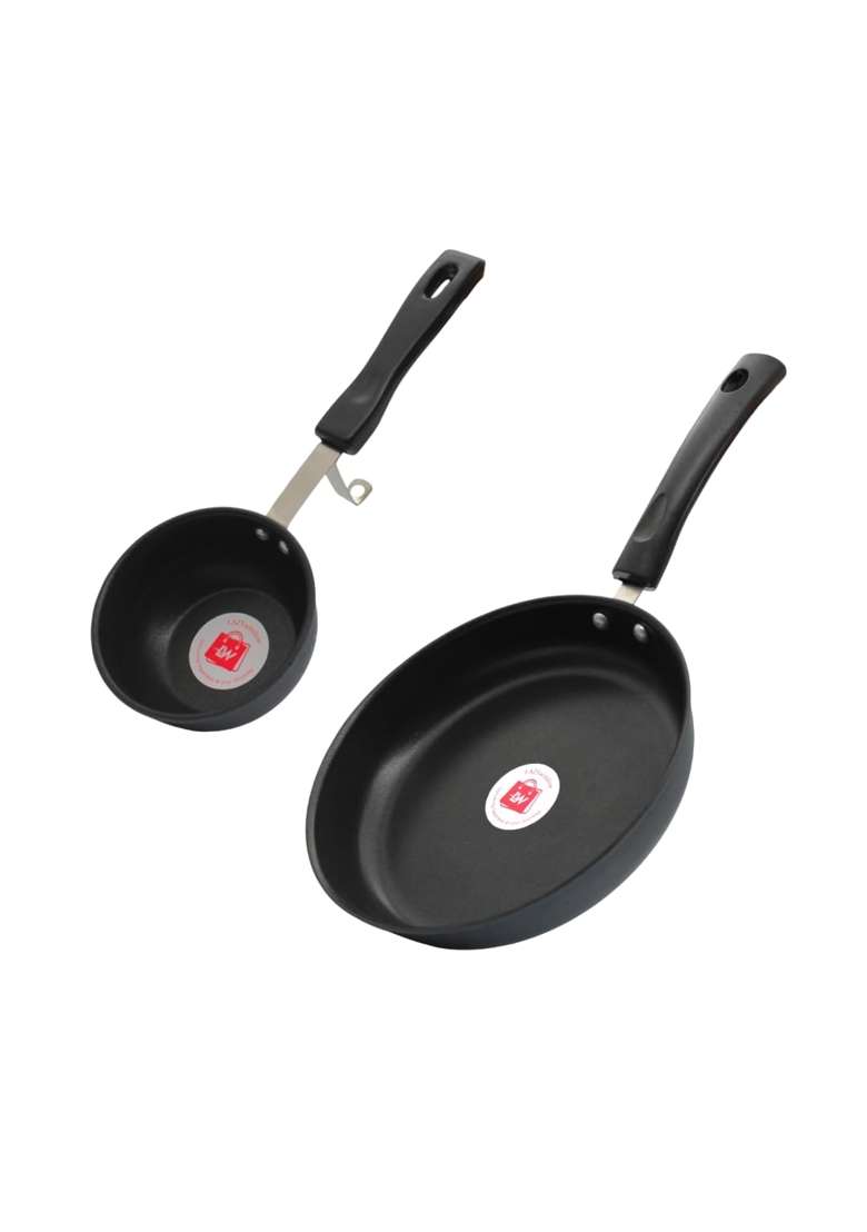 LAZYwindow Nonstick Tadka Pan and Fry Pan Combo - Indya