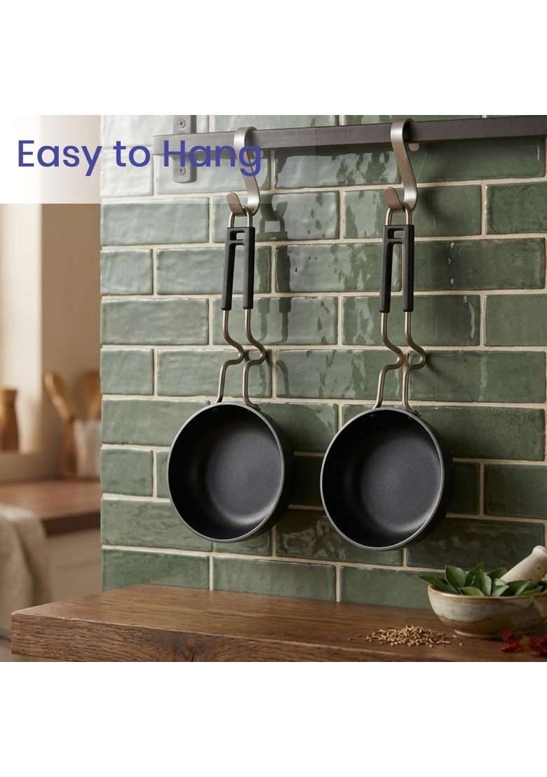 DOZY Iron Tadka Pan | Pack of 2 | Pre-Seasoned - Indya