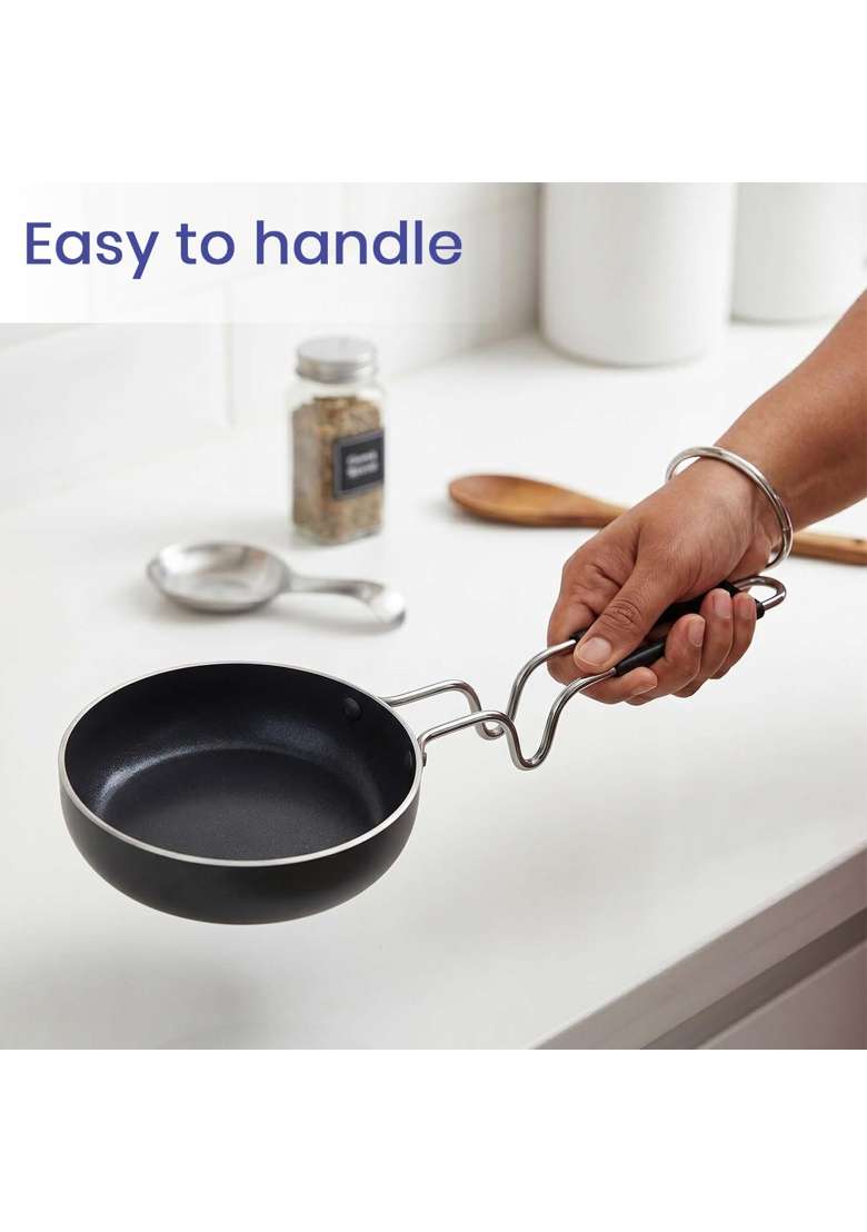DOZY Iron Tadka Pan | Pack of 2 | Pre-Seasoned - Indya