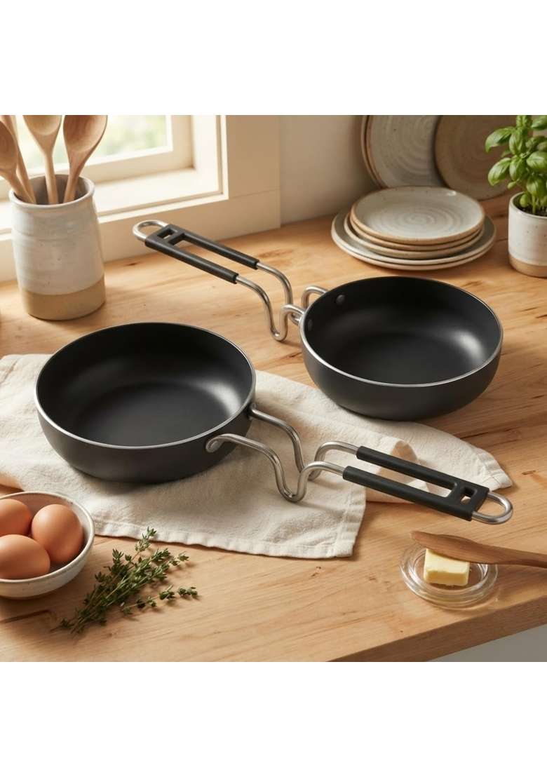 DOZY Iron Tadka Pan | Pack of 2 - Indya
