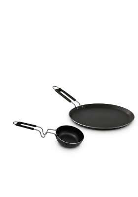 DOZY Nonstick Tawa Flat Griddle and Tadka Pan Cookware Set | 2-Piece Set