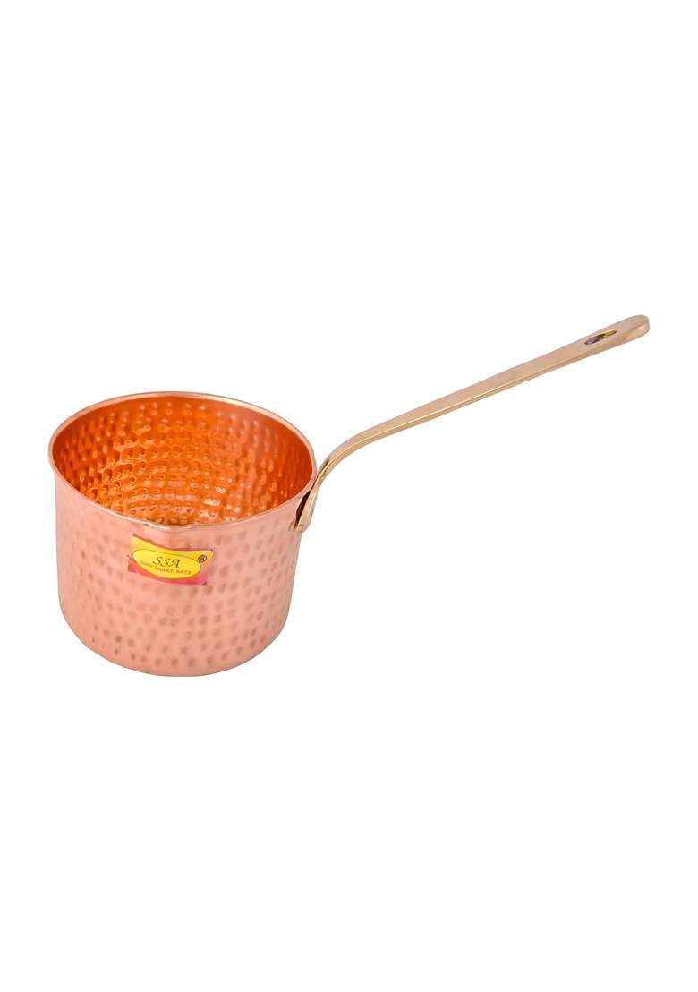 SHIV SHAKTI ARTS Pure Copper Sauce Pan Tadka Pan | 1.5 L | 1.6 Qt - Indya