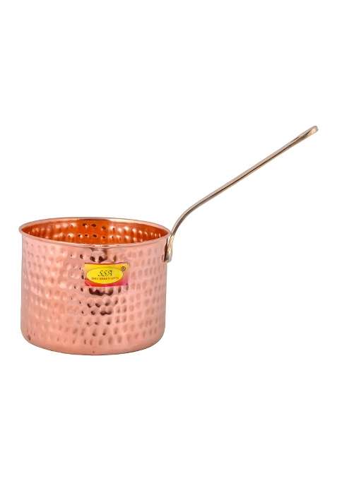 SHIV SHAKTI ARTS Pure Copper Sauce Pan Tadka Pan | 1.5 L | 1.6 Qt