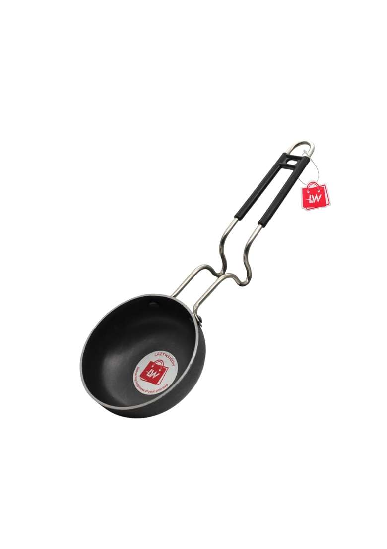 LAZYwindow Iron Tadka Pan with Steel Handle | 12 cm | 4.7 Inch - Indya