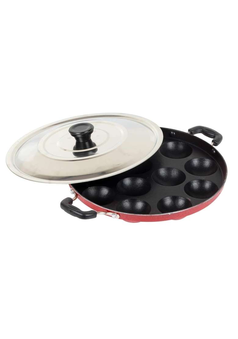 Drumstone Nonstick Appam Maker Multi Cavity Appam Pan Ebelskiver-Style Pan with Non Stick Coating Heat - Indya