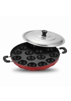 Drumstone 12 Cavity Non Stick Appam Patra with Lid