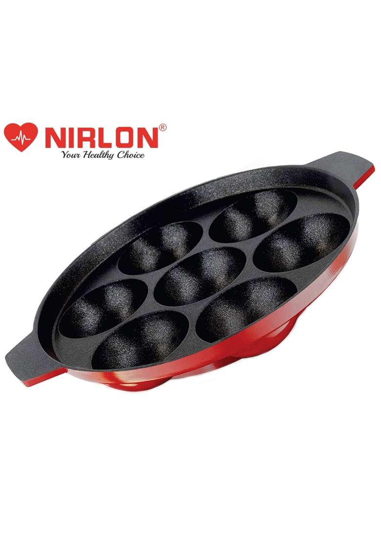 NIRLON Aluminium Non-Stick 7 Cavity Appam PatraPaniyarakkal - Indya