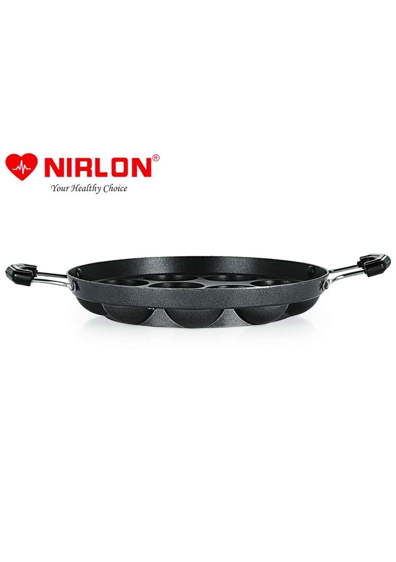 NIRLON Non-Stick Aluminium 12 Cavity Appam PatraPaniyarakkal - Indya