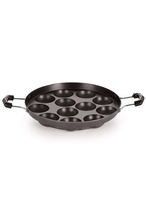 NIRLON Non-Stick Aluminium 12 Cavity Appam PatraPaniyarakkal