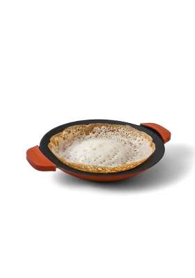 CUMIN CO. Enamel Cast Iron Paniyaram Pan Ebelskiver-Style Pan with Lid | 24 cm | 9.4 Inch | Induction Compatible | Non-Toxic | Non-Stick