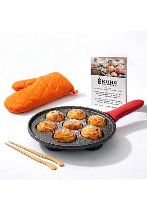 KUHA Cast Iron Aebleskiver Pan | Pre-Seasoned