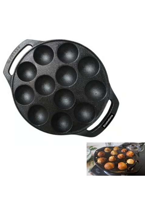 Drumstone Non Stick Appe Pan Ebelskiver-Style Pan | 0.2 L | 0.2 Qt