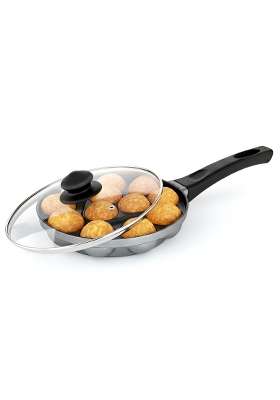 Prestige Omega Select Plus Non-Stick Paniyarakkal with Lid | 20 cm | 7.9 Inch