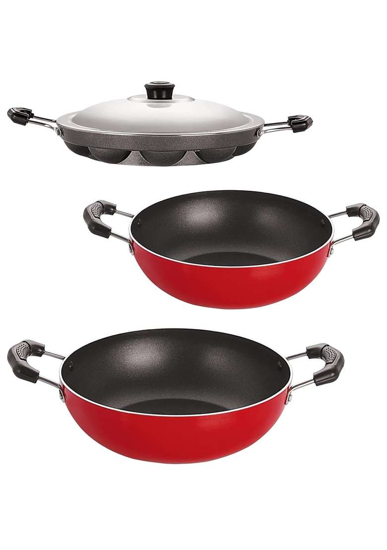 NIRLON Enjoy Stress-Free Healthy Cooking | 1.5 L | 1.6 Qt | Non-Stick | With Lid - Indya