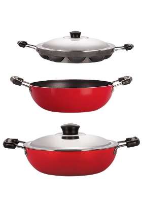 NIRLON Aluminium Cookware Set | 2.6 L | 2.7 Qt | With Lid