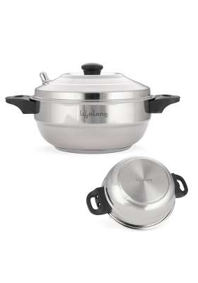 Lifelong Idli Cooker 3 Plate with Sandwich Bottom | Induction Compatible | Heavy Bottom