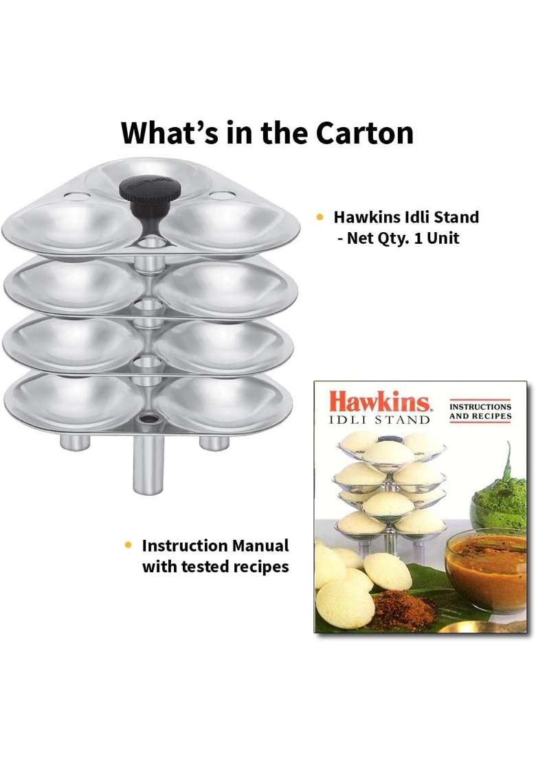 Hawkins Mini Idli Stand 12 Mini Idlis | 3 L | 3.2 Qt - Indya