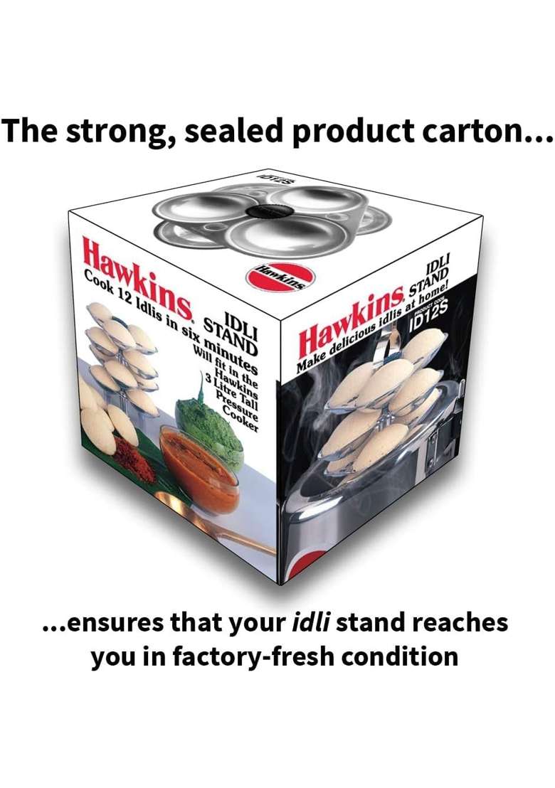 Hawkins Mini Idli Stand 12 Mini Idlis | 3 L | 3.2 Qt - Indya