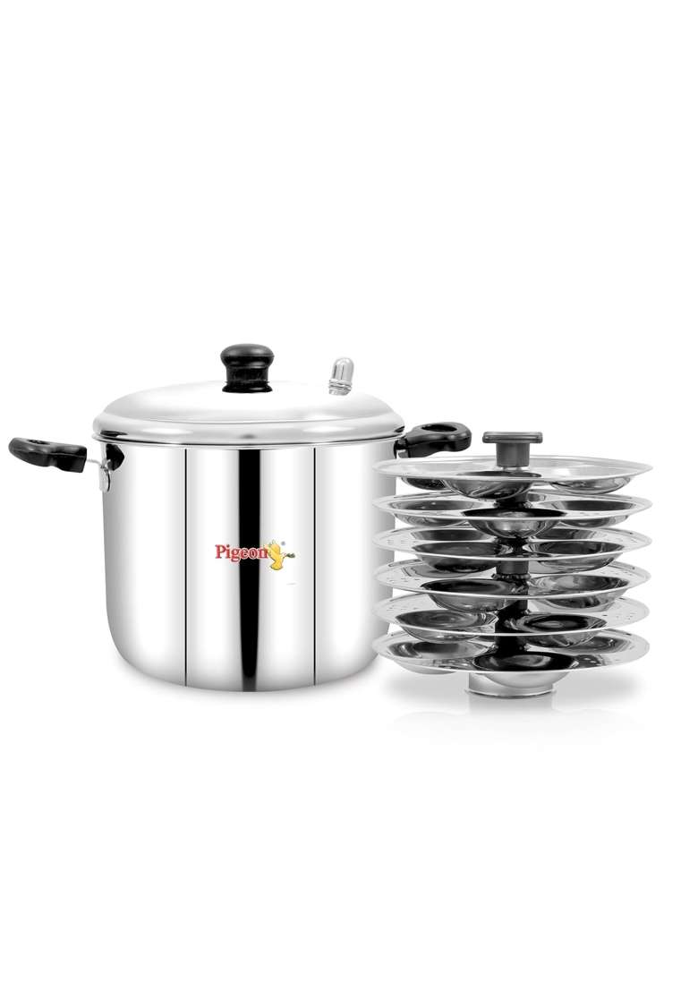 Pigeon Desire Stainless Steel Idli Cooker with 6 Plates - Indya