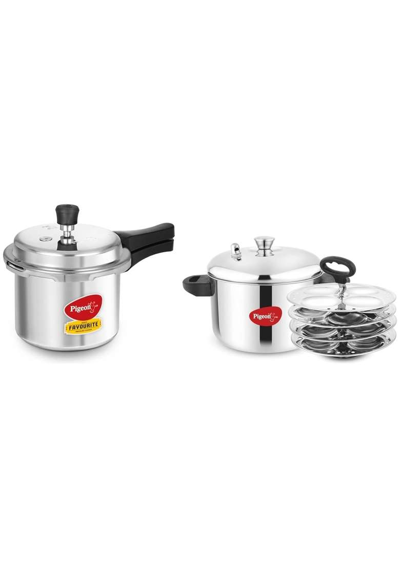 Pigeon Stainless Steel Idly Maker 4 Plates Compatible with Induction and Gas Stove | 3 L | 3.2 Qt - Indya
