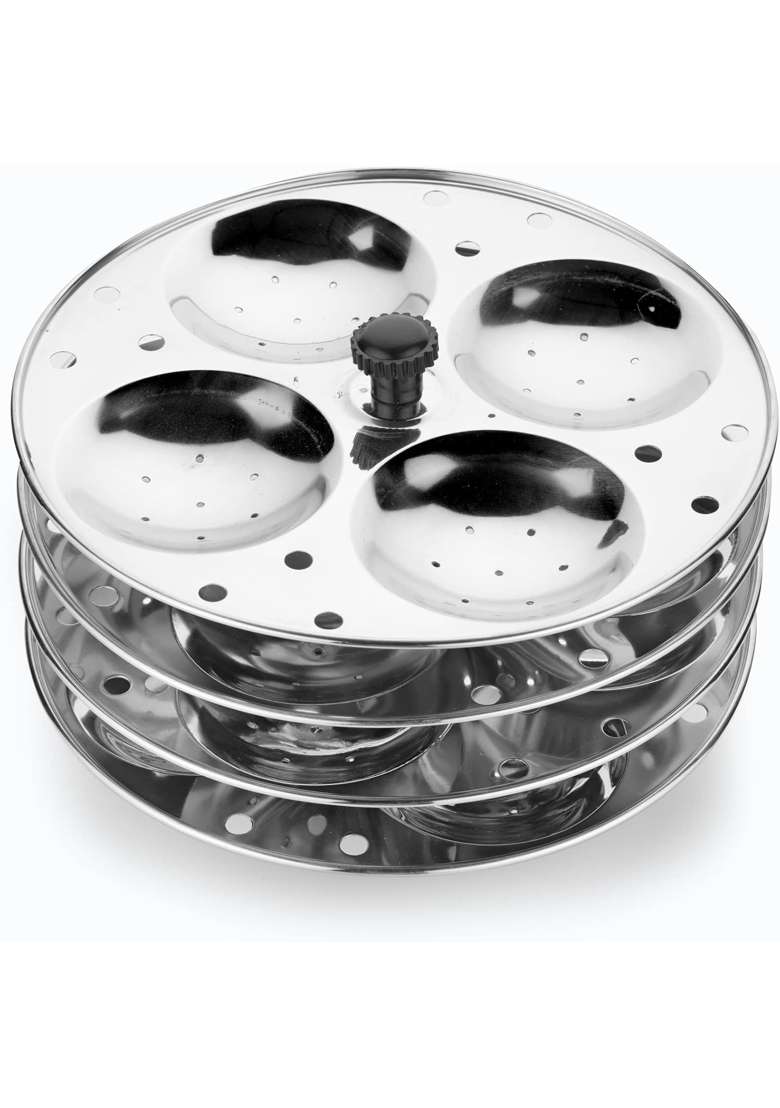 K.U.H.. Stainless Steel Idli Stand for Pressure Cooker and Steamer | Food Safe - Indya