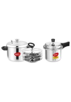 Pigeon Stainless Steel Idly Maker 4 Plates Compatible with Induction and Gas Stove | 3 L | 3.2 Qt