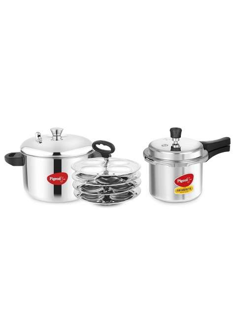 Pigeon Stainless Steel Idly Maker 4 Plates Compatible with Induction and Gas Stove | 3 L | 3.2 Qt
