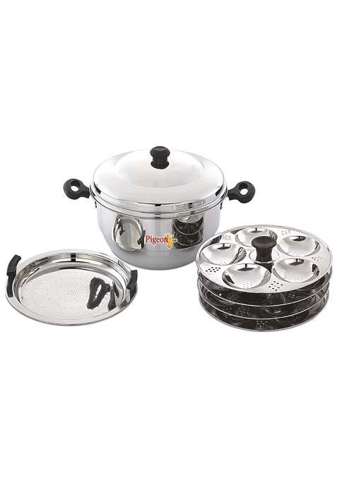 Pigeon Hot 20 Stainless Steel Idli Cooker and Steamer | Induction Compatible | Food Safe