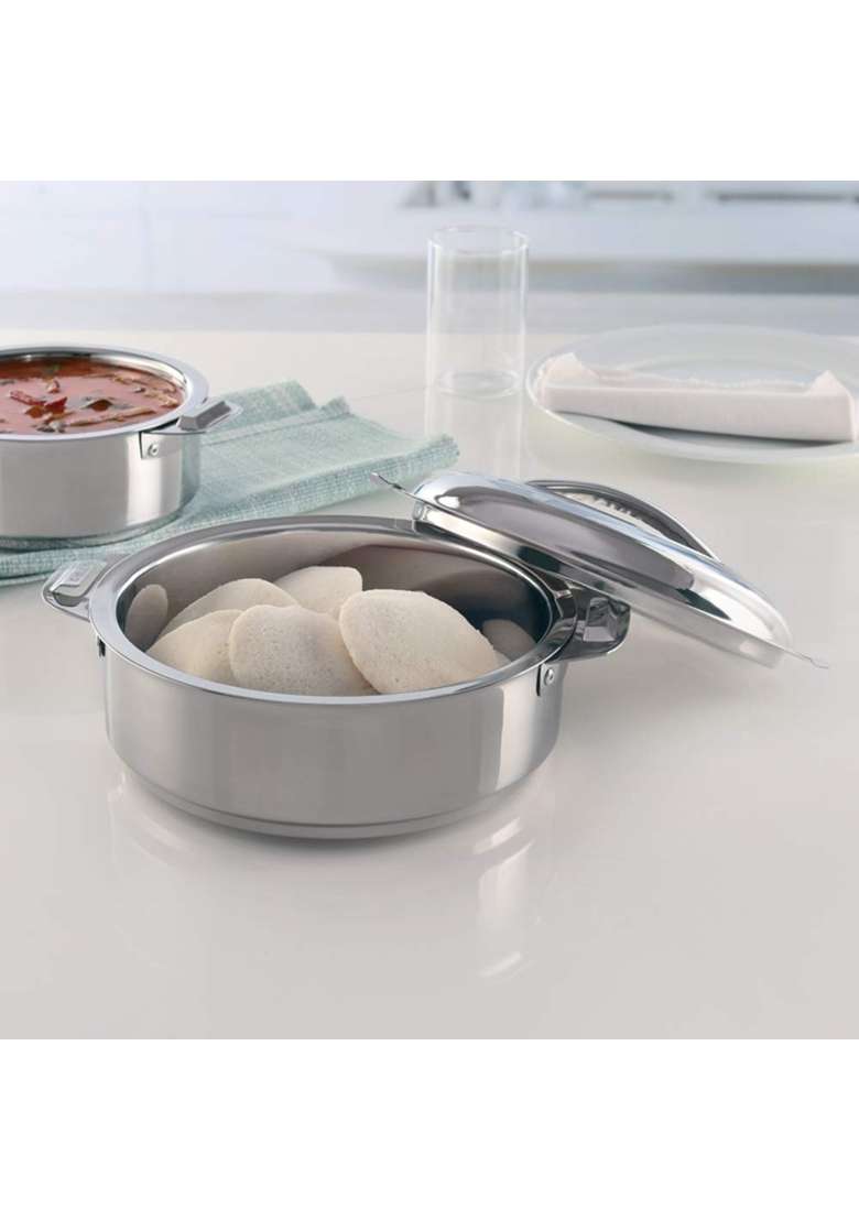 Borosil Stainless Steel Solid Idly Server | 5 L | 5.3 Qt - Indya