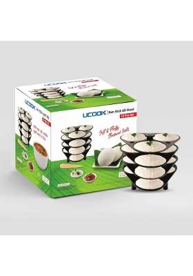 UCOOK By United Ekta Engg. Non-Stick Aluminium Idli Stand Compatible with Pressure | 5 L | 5.3 Qt