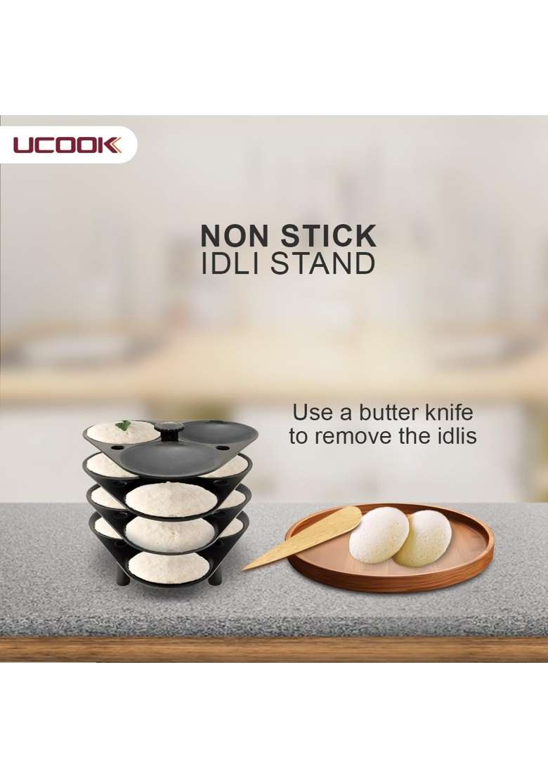 UCOOK By United Ekta Engg. Non-Stick Aluminium Idli Stand Compatible with Pressure | 5 L | 5.3 Qt - Indya