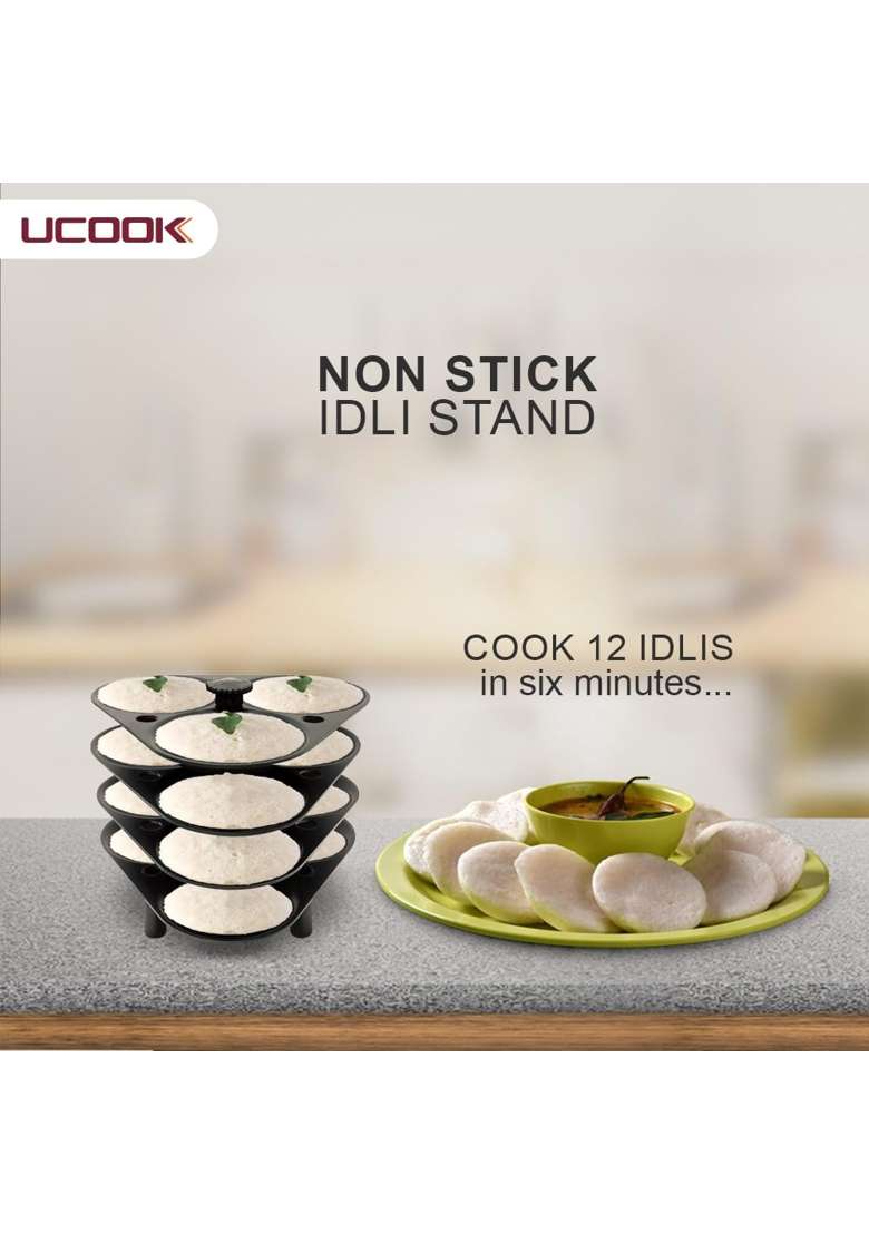 UCOOK By United Ekta Engg. Non-Stick Aluminium Idli Stand Compatible with Pressure | 5 L | 5.3 Qt - Indya