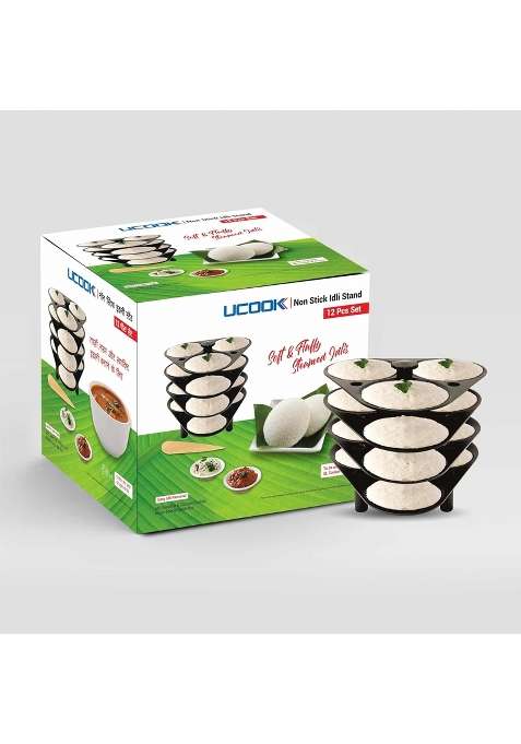 UCOOK By United Ekta Engg. Non-Stick Aluminium Idli Stand Compatible with Pressure | 5 L | 5.3 Qt