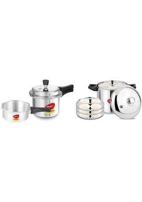 Pigeon Idly Maker 4 Plates Compatible with Induction and Gas Stove and Pigeon | 3 L | 3.2 Qt
