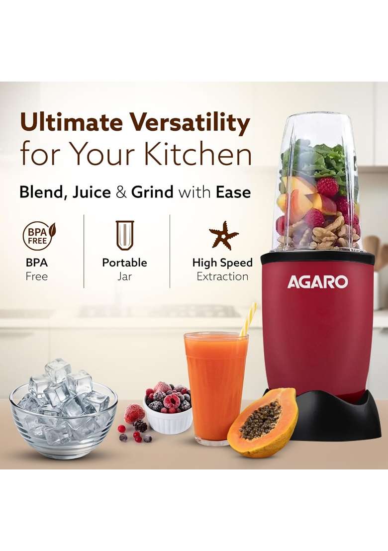 AGARO Regal Nutri Blender with 3 Jars - Indya