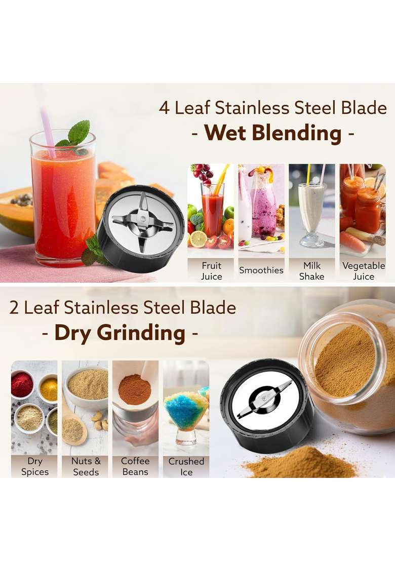 AGARO Regal Nutri Blender with 3 Jars - Indya