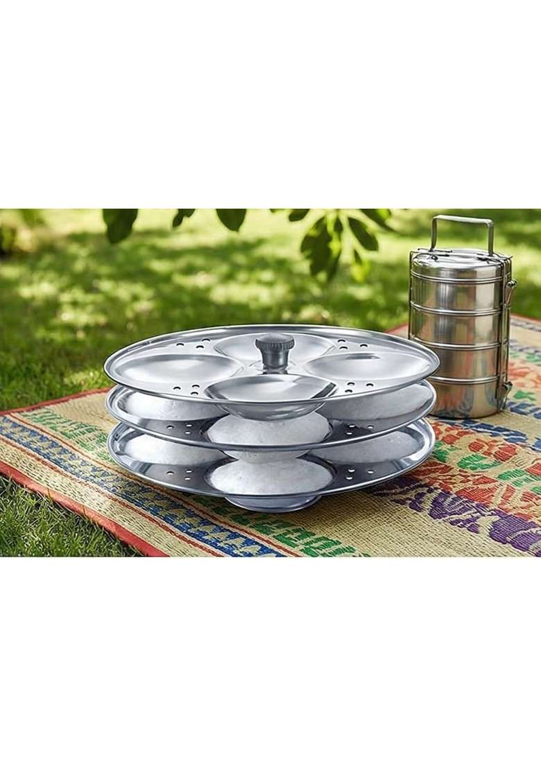 K.U.H.. Stainless Steel Idli Stand | 20 cm | 7.9 Inch | Food Safe - Indya