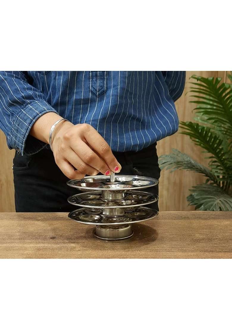 NYRA Stainless Steel Fancy Idli Maker Stand | 5 L | 5.3 Qt | Dishwasher Safe - Indya