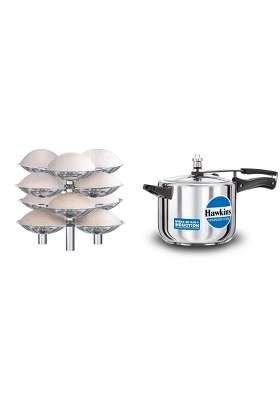 Hawkins Idli Stand for Pressure Cooker | 5 L | 5.3 Qt