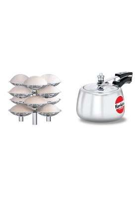 Hawkins G10 Aluminium Idli Stand for Pressure Cooker | 3 L | 3.2 Qt