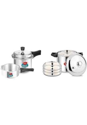 Pigeon Idly Maker 4 Plates Compatible with Induction and Gas Stove and Pigeon | 2 L | 2.1 Qt