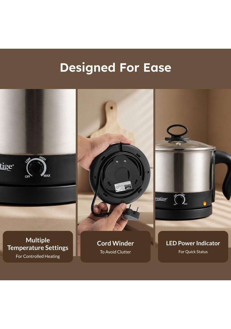 Prestige PMC 3.0 Plus Multi Kettle Multi Cooker | 1.5 L | 1.6 Qt - Indya
