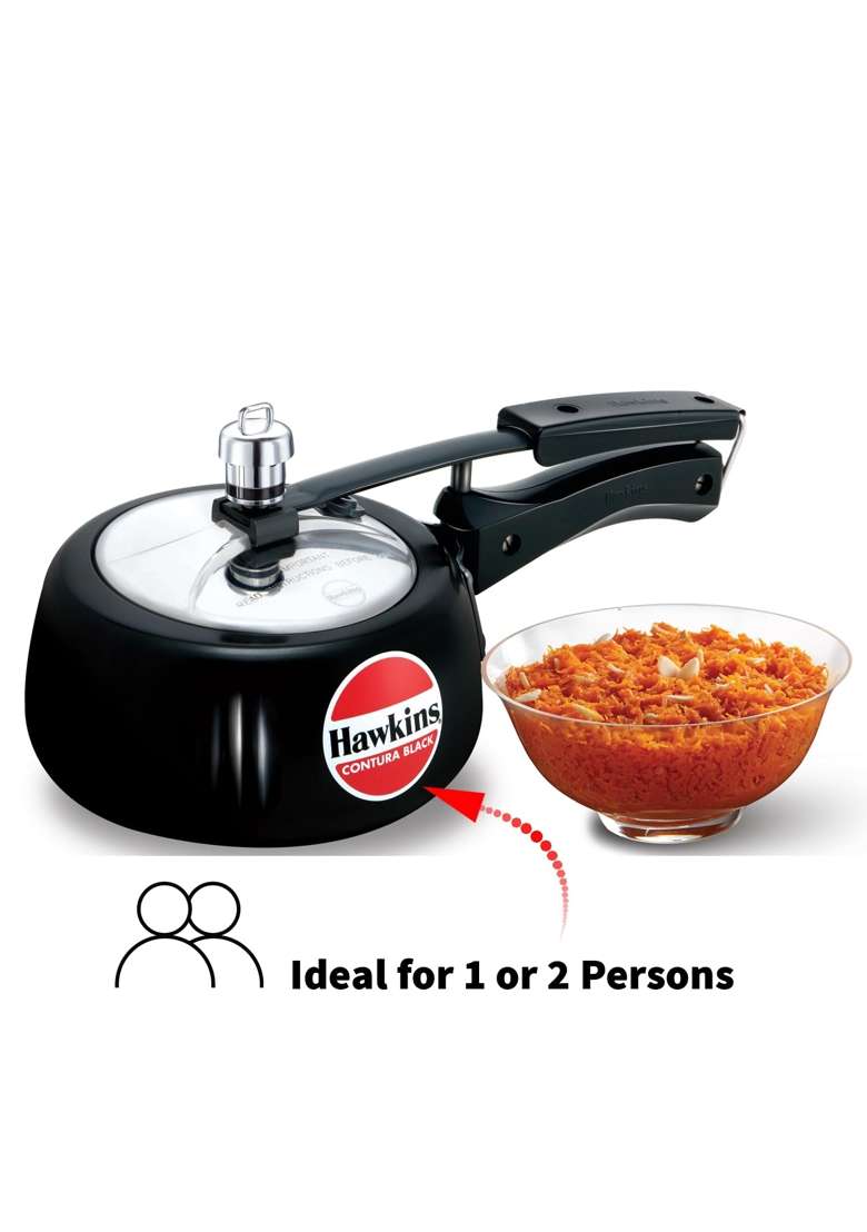 Hawkins Contura Black Pressure Cooker | 1.5 L | 1.6 Qt - Indya
