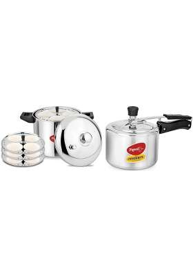 Pigeon Idly Maker 4 Plates Compatible with Induction and Gas Stove and Pigeon | 3 L | 3.2 Qt